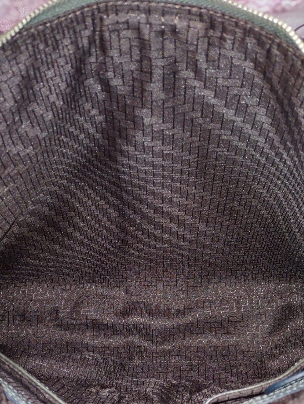 Cole Haan "Hurache Square" Woven-Accent Leather Hobo with Tassel - Picture 14 of 15